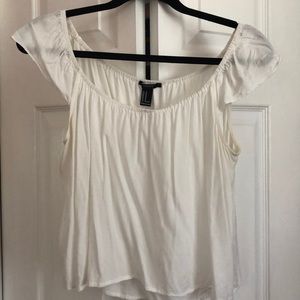 Forever 21 White Flowy Blouse